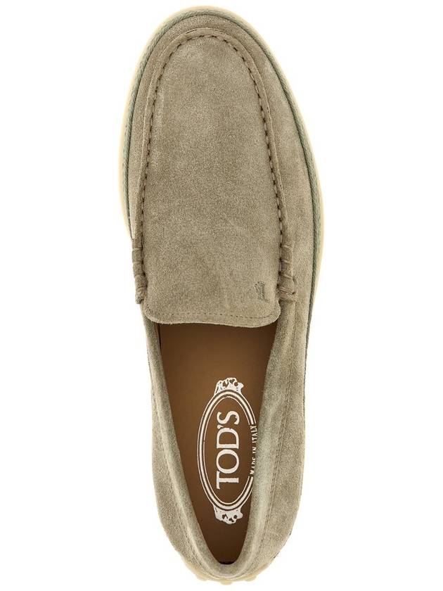 Men's Suede Slip-ons Loafers Beige - TOD'S - BALAAN 5