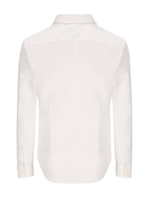 Stretch Cotton Poplin Long Sleeve Shirt White - GUCCI - BALAAN 3