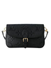 Diane Monogram Leather Shoulder Bag Black - LOUIS VUITTON - BALAAN 1