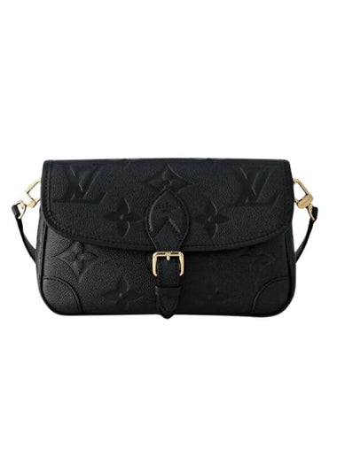 Diane Monogram Leather Shoulder Bag Black - LOUIS VUITTON - BALAAN 1