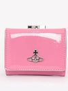 Shiny Patent Small Frame Leather Card Wallet Pink - VIVIENNE WESTWOOD - BALAAN 4