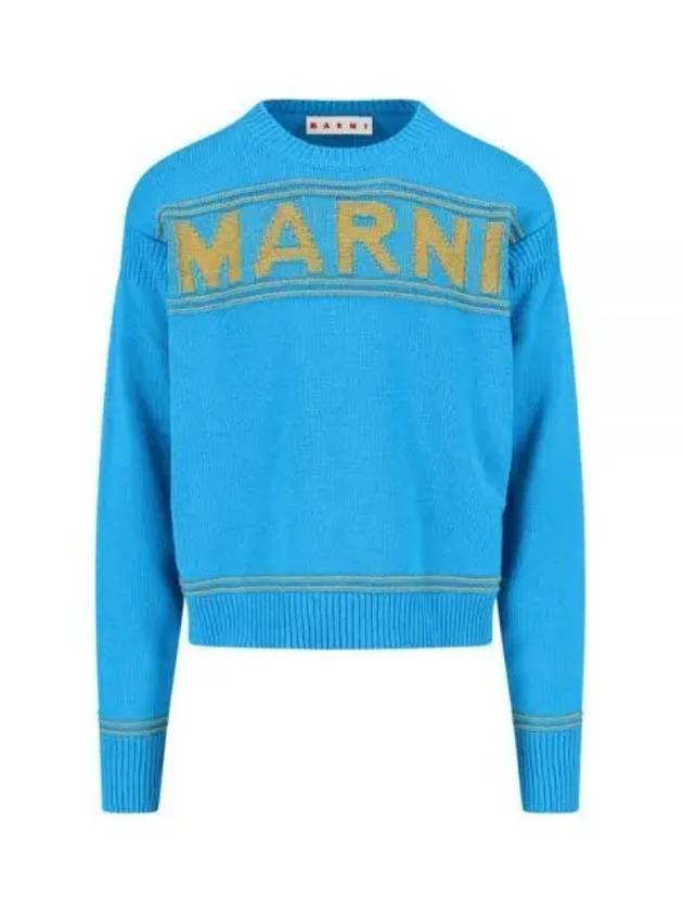 Fisherman Logo Knit Top Blue - MARNI - BALAAN 2