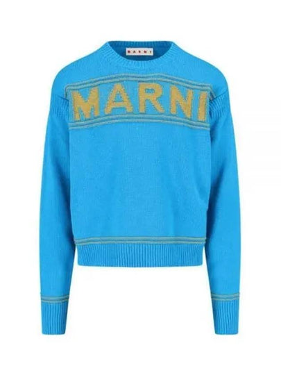 Fisherman Logo Knit Top Blue - MARNI - BALAAN 2