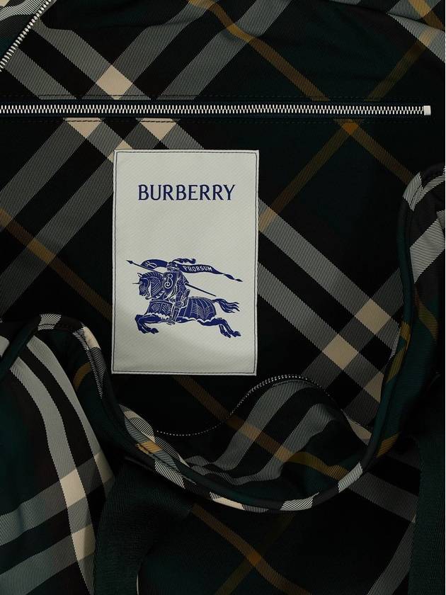 Shield Check Pattern Large Duffel Bag Green - BURBERRY - BALAAN 5