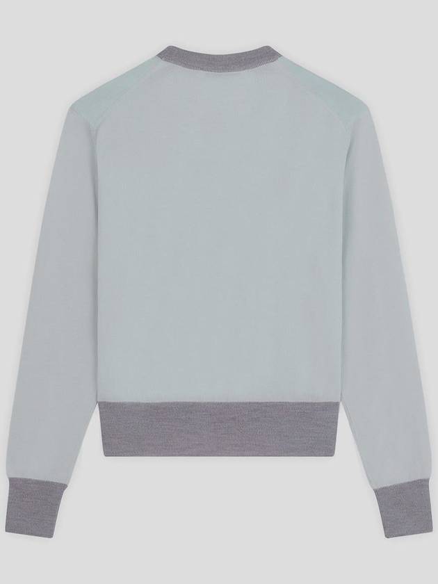 Color Block Merino Wool Knit Top Mint - MAISON KITSUNE - BALAAN 3