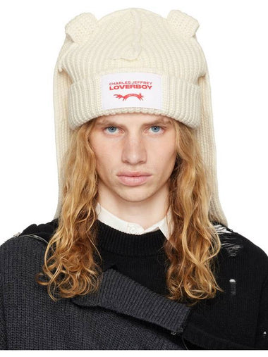 Charles Jeffrey Loverboy Chunky Rabbit Beanie Ecru - CHARLES JEFFREY LOVERBOY - BALAAN 1