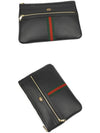 Ophidia leather clutch bag black - GUCCI - BALAAN.