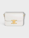 Teen Triomphe Shiny Calfskin Cross Bag White - CELINE - BALAAN 2