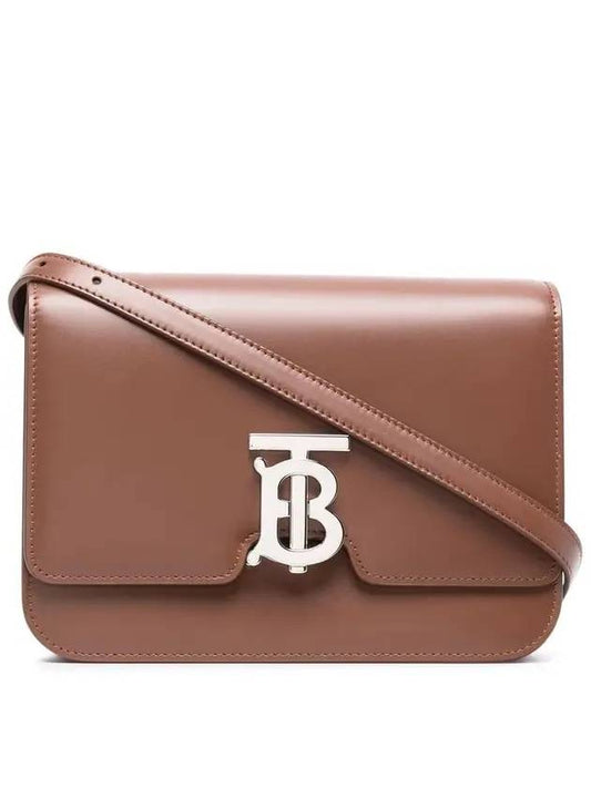 TB logo small cross bag brown silver engraving - BURBERRY - BALAAN 1