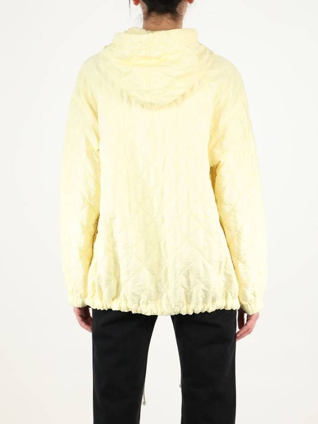 Silk Quilted Hooded Jacket Yellow - JIL SANDER - BALAAN 5