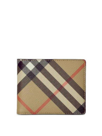 Check Slim Bifold Half Wallet Sand - BURBERRY - BALAAN 2