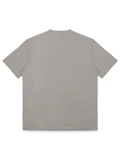 Men's Back Logo Label Cotton Short Sleeve T-Shirt Grey - TEN C - BALAAN 2