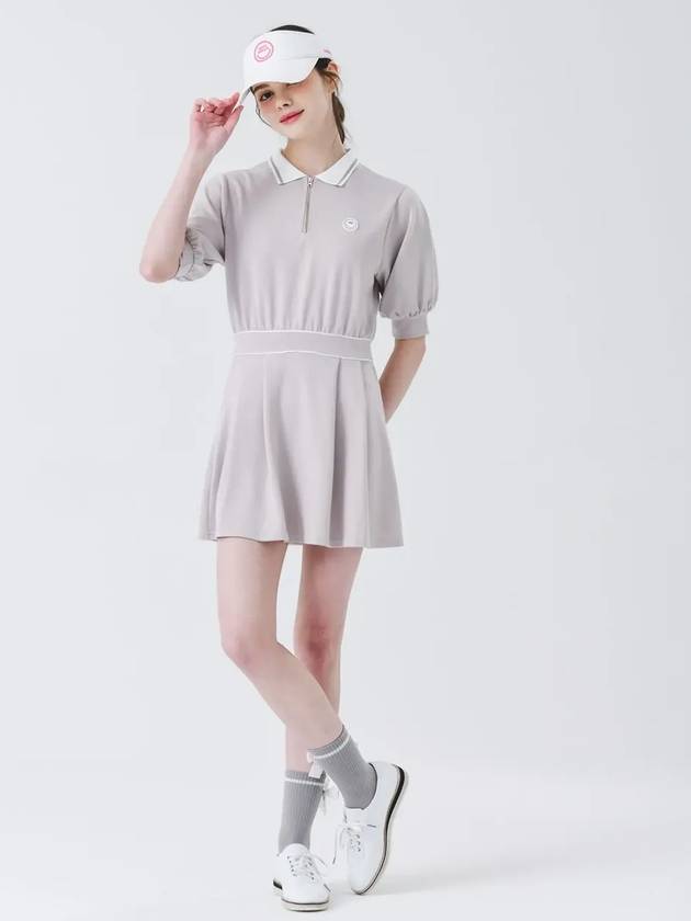 Volume sleeve golf dress BEIGE - MONBIRDIE GOLF - BALAAN 5