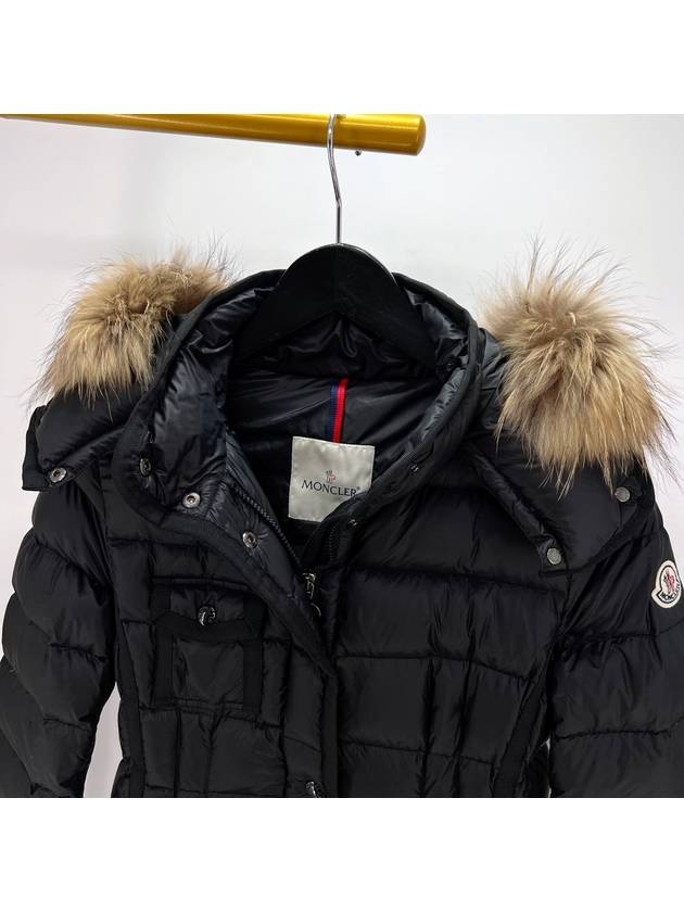 Herminfur Women s Long Padding Black Size 0 - MONCLER - BALAAN 3