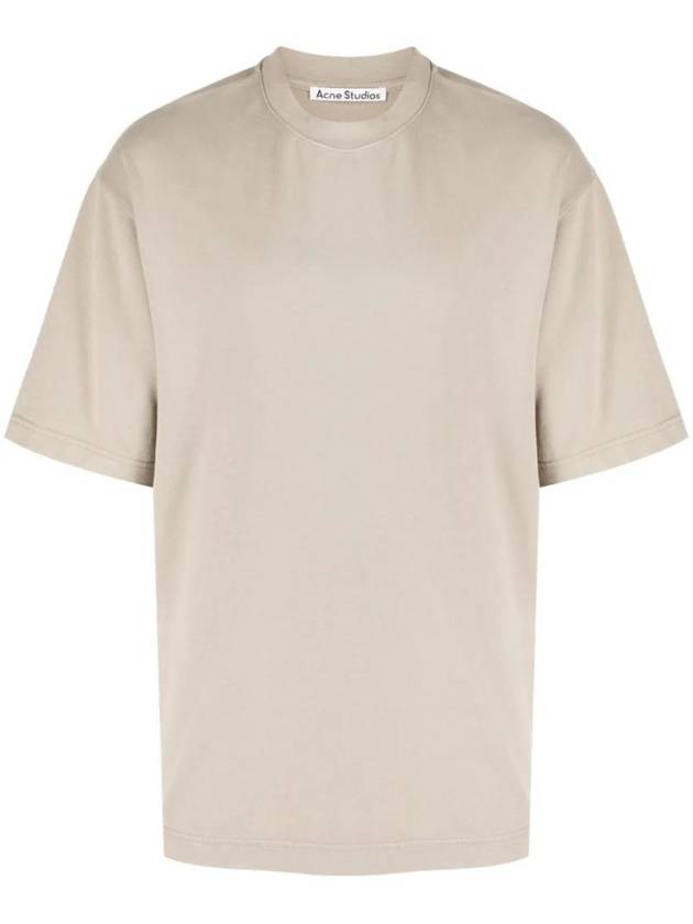 Back Logo Patch Crew Neck Short Sleeve T-Shirt Grey - ACNE STUDIOS - BALAAN 1