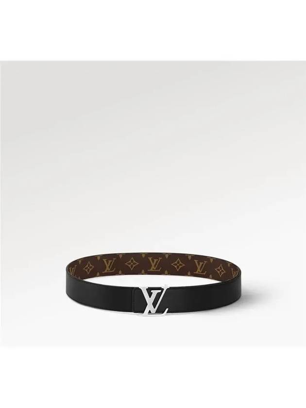 LV Initial Reversible Monogram Belt M9821V Monogram Black/Silver Plate/85 - LOUIS VUITTON - BALAAN 7