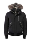 Dixon Nordic Tech Down Silver Fox Fur Bomber Jacket Black Silver - MACKAGE - BALAAN 1