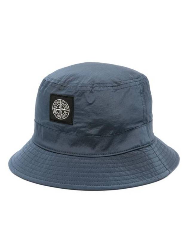 Econyl Regenerated Nylon Bucket Hat Avio Blue - STONE ISLAND - BALAAN 1