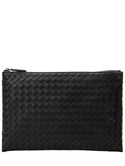 Intrecciato Clutch Bag Black - BOTTEGA VENETA - BALAAN 2