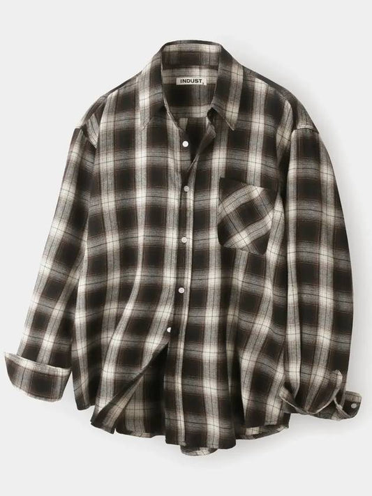 Cloud Multi Check Shirt Brown - INDUST - BALAAN 2