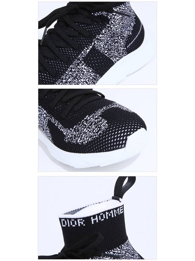 B21 Socks Knit High Top Sneakers Black - DIOR - BALAAN 6