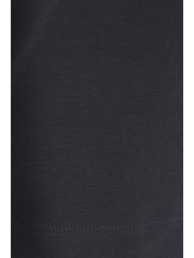 Crew Neck Turn-Up Sleeve Short Sleeve T-Shirt Navy - BRUNELLO CUCINELLI - BALAAN 5