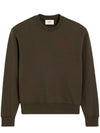 De Coeur Embossed Logo Crewneck Sweatshirt Brown - AMI - BALAAN 2