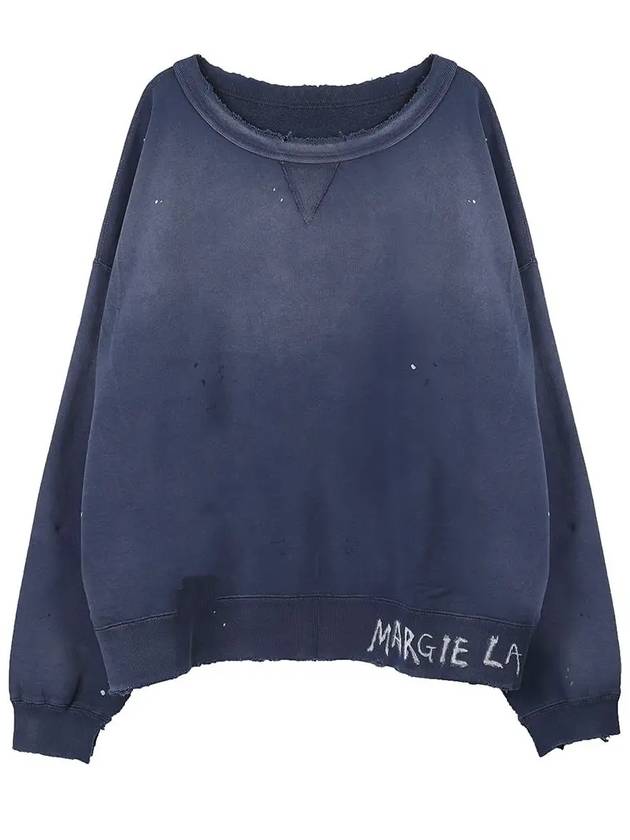 Logo Handwriting Sweatshirt Washed Purple - MAISON MARGIELA - BALAAN 7