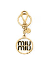 Circle Logo Keyring Black 5PS060 2F4A F0002 - MIU MIU - BALAAN 2