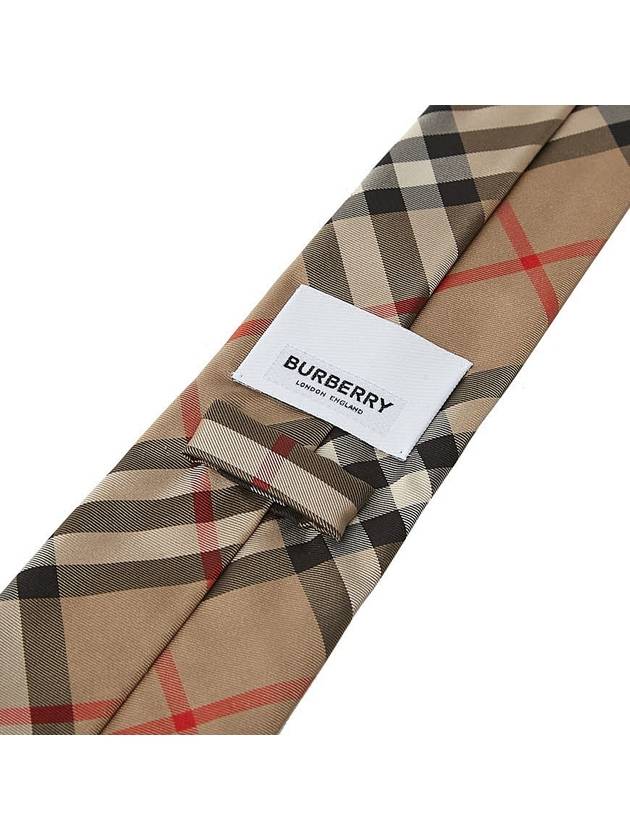 Men's Modern Cut Vintage Check Silk Tie Beige - BURBERRY - BALAAN 8