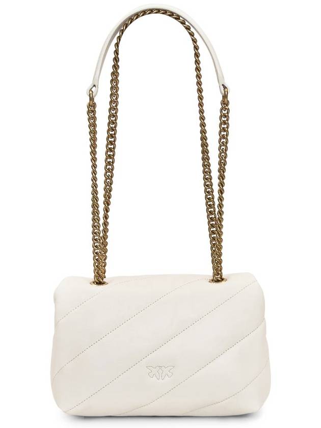 Women's Puff Maxi Quilted Mini Love Shoulder Bag White - PINKO - BALAAN 4