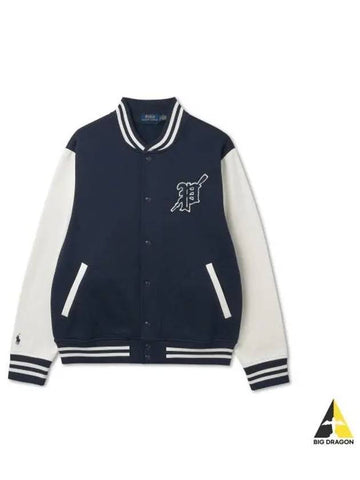 fleece baseball jacket navy - POLO RALPH LAUREN - BALAAN 1