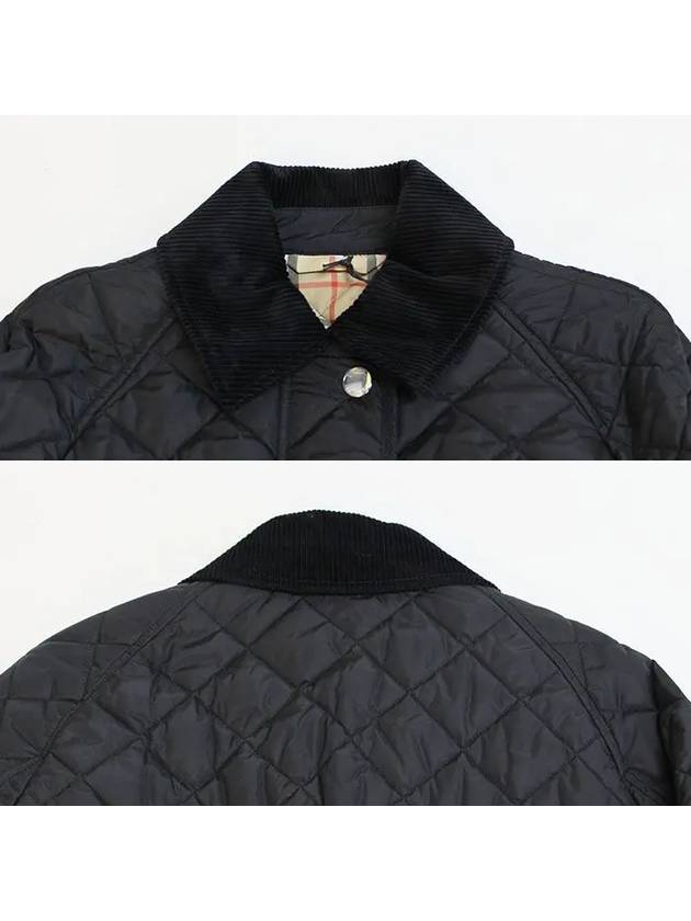 Diamond Quilted Nylon Jacket Black - BURBERRY - BALAAN 4