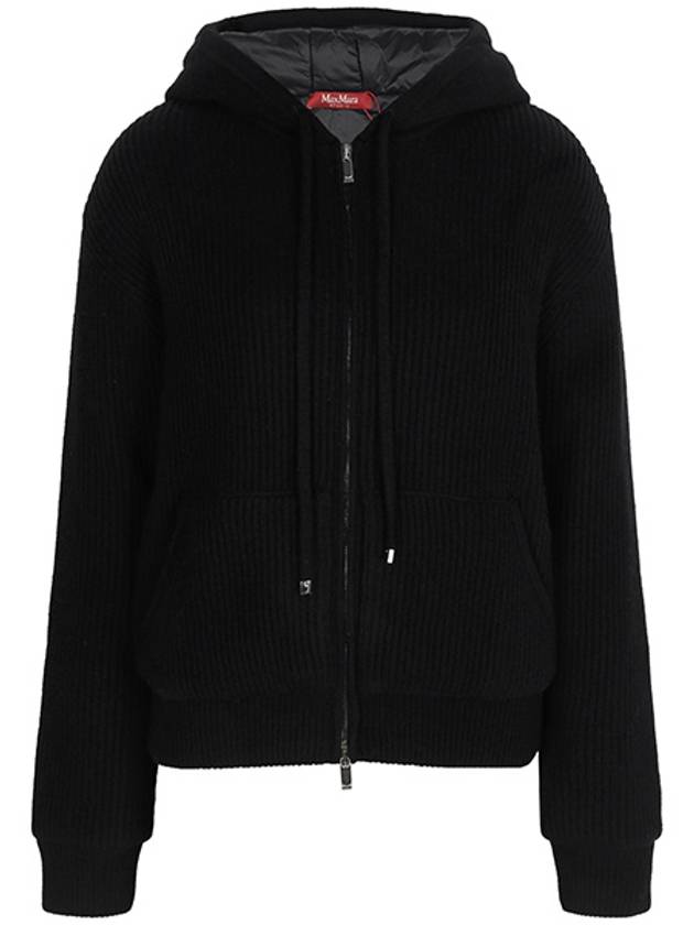 Black Eight Ranch Wool Cashmere Hood Goose Down Zip up ATRENCH 010 - MAX MARA - BALAAN 1