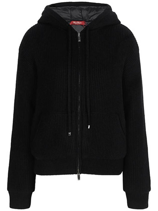 Black Eight Ranch Wool Cashmere Hood Goose Down Zip up ATRENCH 010 - MAX MARA - BALAAN 1