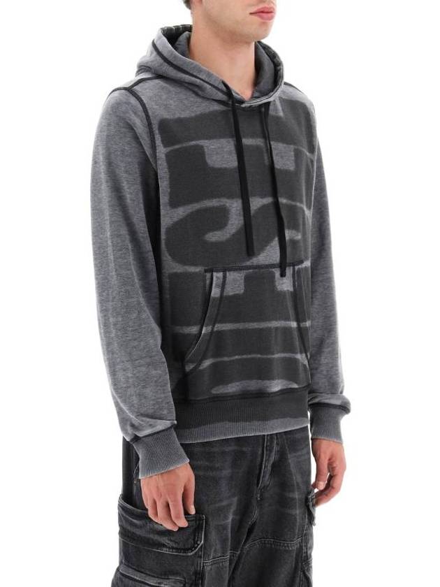 Burn Out Logo Hoodie Black - DIESEL - BALAAN 3