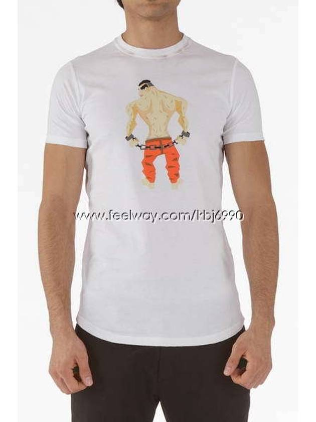 Men's Muscle Man Character Short Sleeve TShirt S74GC0940 - DSQUARED2 - BALAAN 1