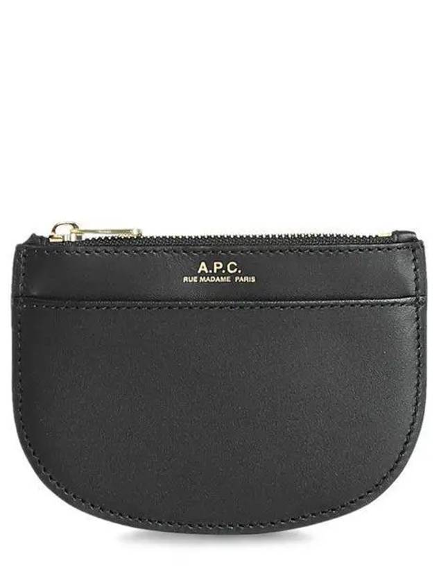 Logo Demi Lune Zipper Card Wallet Black - A.P.C. - BALAAN 2