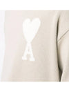 Big Heart Logo Knit Top Beige - AMI - BALAAN 5