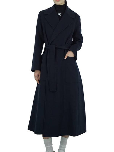 Paolore wool coat dark blue 2429016151600 012 - MAX MARA - BALAAN 1