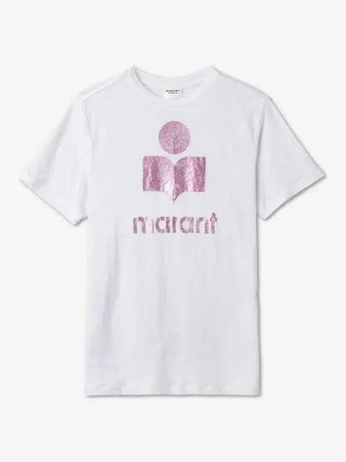 Zwell Logo Short Sleeve T Shirt White Pink TS0001FAA1N10EPKWH - ISABEL MARANT - BALAAN 1