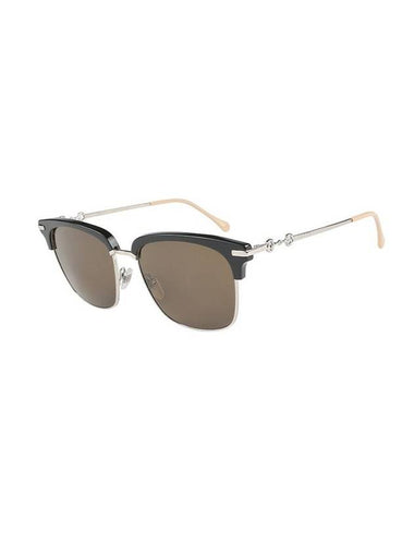 Eyewear Square Acetate Sunglasses Black Gold - GUCCI - BALAAN 1