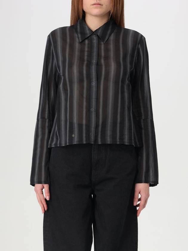 Auto Stripe Sheer Cotton Silk Shirt Black - OUR LEGACY - BALAAN 2