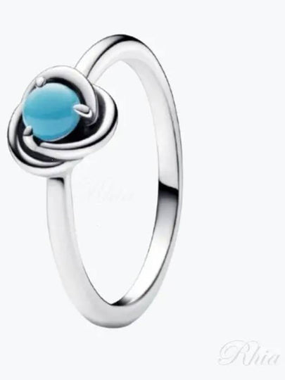 Moments December Turquoise Blue Eternity Circle Ring Silver - PANDORA - BALAAN 2