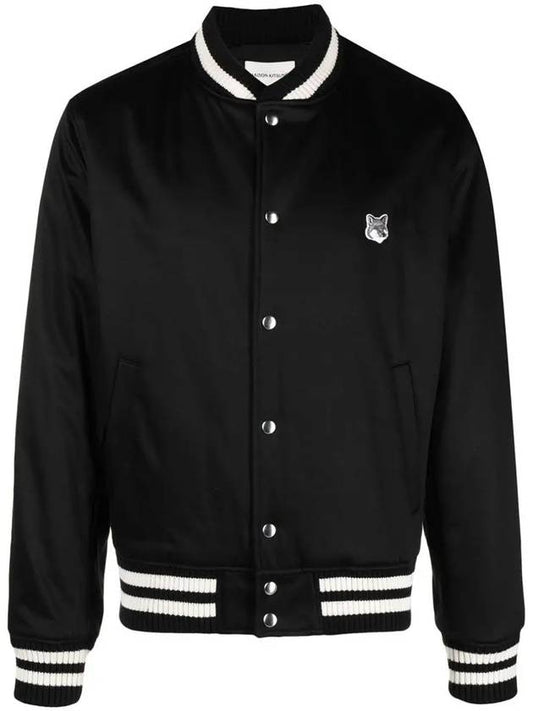 Cotton Satin Teddy Jacket Black - MAISON KITSUNE - BALAAN 2