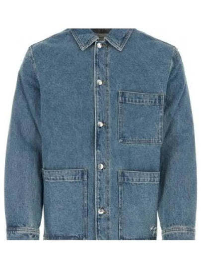 Spread Collar Denim Jacket Blue - MAISON KITSUNE - BALAAN 2