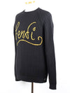 Logo wool knit black 50 100 105 - FENDI - BALAAN 2