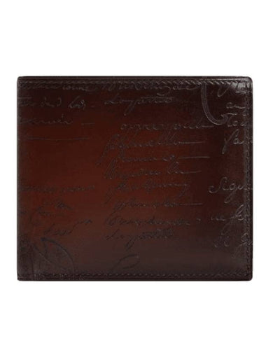 Makore Scritto Leather Wallet Cacao Intenso - BERLUTI - BALAAN 1