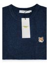 Fox Cotton Short Sleeve T-Shirt Navy - MAISON KITSUNE - BALAAN 3