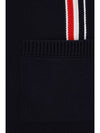 RWB Striped Intarsia Cotton Knit Top Navy - THOM BROWNE - BALAAN 4